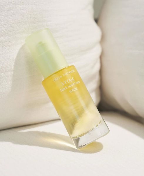 Освітлювальна тканинна маска з вітаміном С - Green Tangerine Vita C Dark Spot Serum Sheet Mask 00134 фото