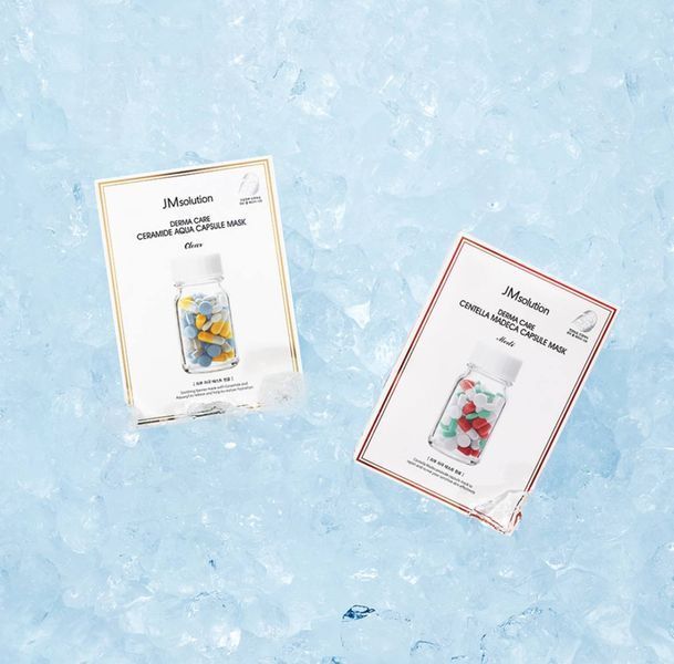 Відновлююча маска з керамідами JM SOLUTION DERMA CARE CERAMIDE AQUA CAPSULE MASK CLEAR 00199 фото