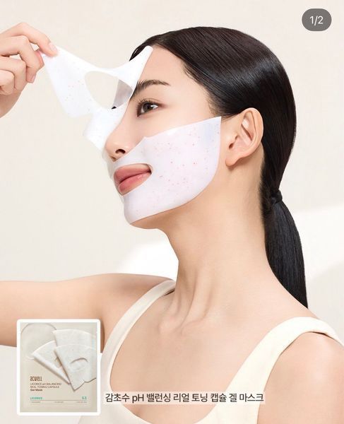 Гідрогелева капсульна маска Licorice pH Balancing Real Toning Capsule Mask Sheet  000250 фото