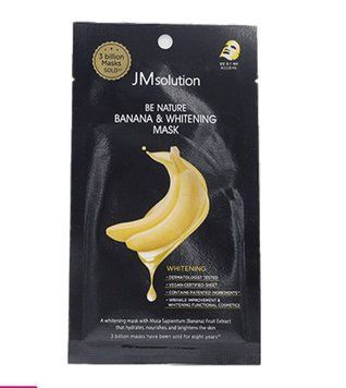 Відбілююча маска для обличчя з екстрактом банана JMsolution Be Nature Banana & Whitening Mask 000304 фото