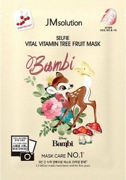 Мультивітамінна тканинна маска для обличчя з екстрактом обліпихи JMsolution Disney Selfie Vital Vitamin Tree Fruit Mask 000306 фото