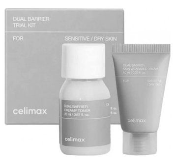 Набір мініатюр для обличчя Celimax Dual Barrier Trial Kit Travel (Toner 20ml + Cream 10ml) 000307 фото