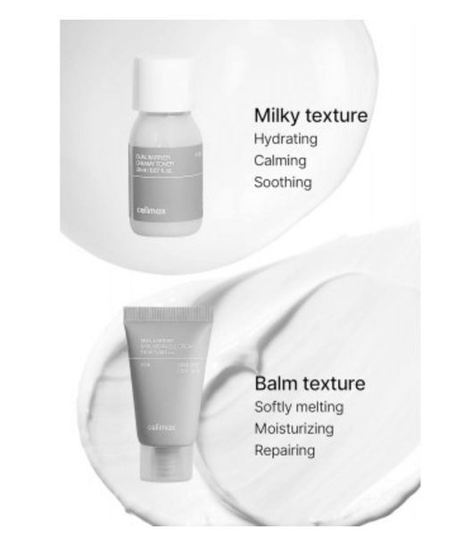 Набір мініатюр для обличчя Celimax Dual Barrier Trial Kit Travel (Toner 20ml + Cream 10ml) 000307 фото