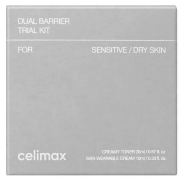 Набір мініатюр для обличчя Celimax Dual Barrier Trial Kit Travel (Toner 20ml + Cream 10ml) 000307 фото