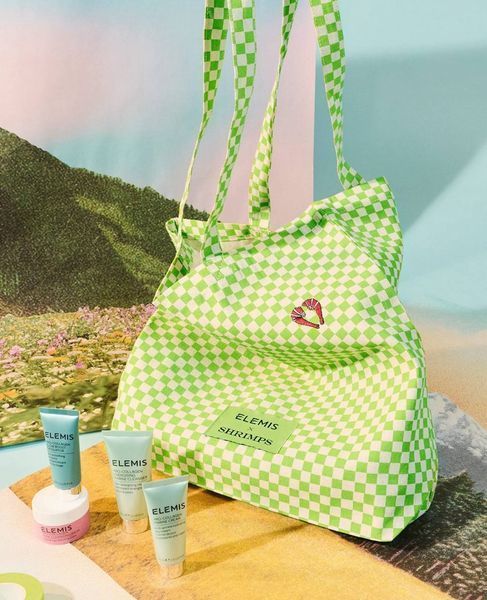 Стильний шопер Elemis Shrimps з 4-ма продуктами бестселерами у тревел розмірі 00181 фото