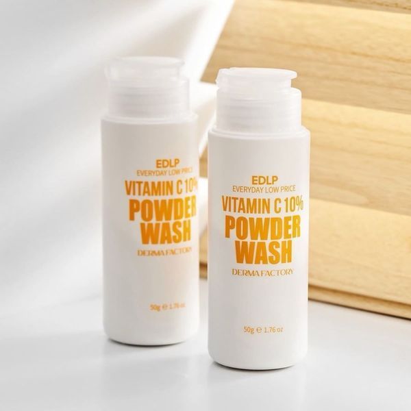 Ензимна пудра з освітлюючим та освіжаючим ефектом Vitamin C 10% Powder Wash Derma Factory 00032 фото