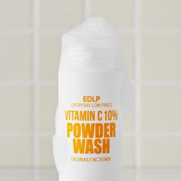 Ензимна пудра з освітлюючим та освіжаючим ефектом Vitamin C 10% Powder Wash Derma Factory 00032 фото