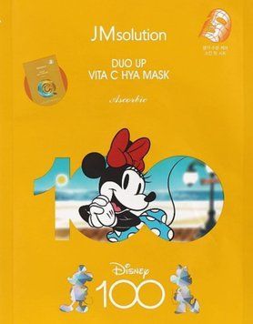 Тканинна маска для обличчя з вітаміном С і гіалуроновою кислотою JMSolution Disney 100 Duo Up Vita C Hya Mask 00089 фото
