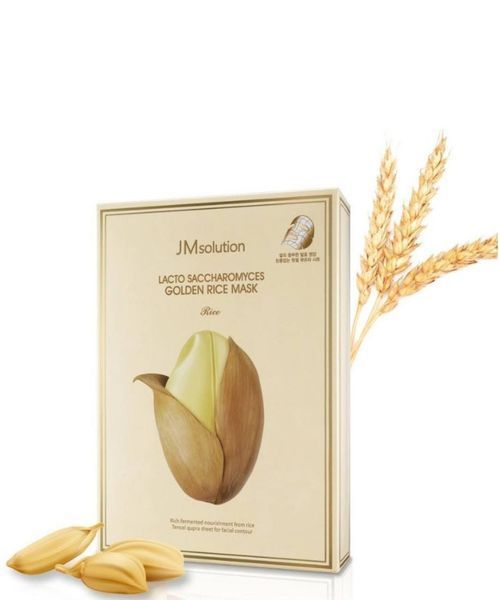 Маска для вирівнювання тону з екстрактом рису JM solution Lacto Saccharomyces Golden Rice Mask 000237 фото