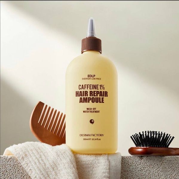 Відновлююча сироватка для волосся Caffeine 1% Hair Repair Ampoule 300 ml М-07 фото