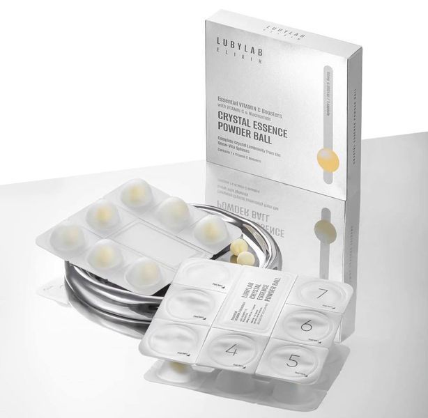 Пудра-кулька з вітаміном С для сяяння шкіри - LUBYLAB Crystal Essence Powder Bal-l - 60 мг / 7 г М-139 фото